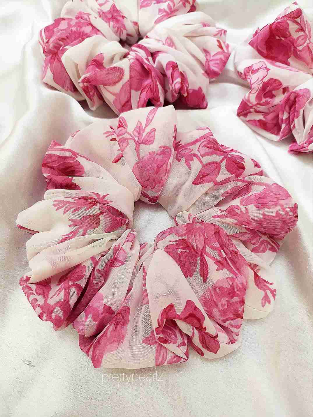 Floral Printed Scrunchies